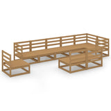 9 Piece Garden Lounge Set Honey Brown Solid Pinewood 3075637