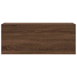 Bathroom Wall Cabinet Brown Oak 100x25x40 cm Engineered Wood 860109