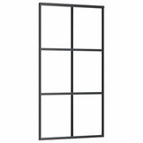 Sliding Door with Hardware Set ESG Glass&Aluminium 102x205 cm 3081948
