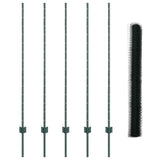 Welded Wire Fence 10 x 1.4 m PVC-Coated Steel Green 3336691