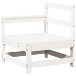 ZNTS 7 Piece Garden Lounge Set White Solid Wood Pine 3250617