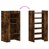 Shoe Cabinet Smoked Oak 52x37.5x100 cm Engineered Wood 848448