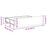 Bed Drawers 2 pcs Black Engineered Wood and Fabric 833912