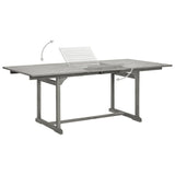 Garden Dining Set Grey Solid Acacia wood Extendable Extendable 3079647