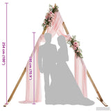 Wedding Arch Light Brown 202 x 95 x 254 cm Solid Pine Wood 42019396