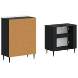 2 Piece Bathroom Cabinet Set ZWOLLE Black Engineered Wood 3417595