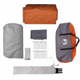 Tunnel Tent 4-Person Grey and Orange 778 x 356 x 210 cm 42004040