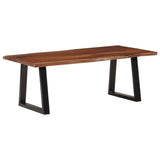 Coffee Table Honey Brown 110x55x40 cm Solid Wood Acacia 374950
