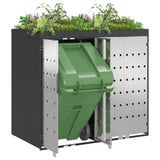 Wheelie Bin Storage for 2 Bins Anthracite 136 x 77.5 x 121.5 cm 3394783