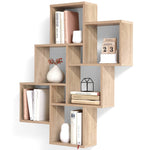 ZNTS FMD Wall-mounted Shelf with 8 Compartments Oak 428743