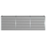 Planter Light Grey 240 x 40 x 75 cm Steel 42018137