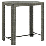 5 Piece Garden Bar Set Grey Poly Rattan&Solid Wood Acacia 3187713