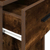 Computer Tower Stand with Drawer Smoked Oak 35x45x77 cm 858744