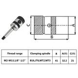 Tapping Chuck B16 with MT2 Shank for Internal Thread M2-M13 146685