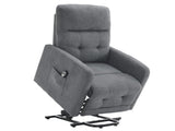 Electric Riser Recliner Chair for Elderly, Dark Grey Fabric Lift & Recline Armchair with Adjustable 02012291