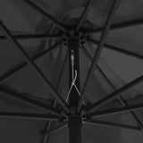 Garden Parasol with Metal Pole 390 cm Anthracite 47380