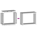 Firewood Rack White 100x40x80 cm Steel 850976