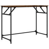 Desk Smoked Oak 100x45x76 cm and Powder-coated Steel 842268