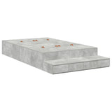 Storage Bed Frame Concrete Grey 120 cm Engineered Wood 3335632