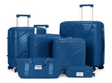 4-Piece Luggage Set with 2 Handbags & 8-Piece Toiletry Kit Durable PP Suitcase 11803705