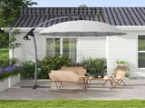 2.7m Cantilever Parasol, with Cross Base - Grey T3398P328446