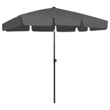 314729 Beach Parasol Anthracite 200x125 cm