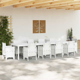 Garden Table White 350 x 100 x 74 cm Poly Rattan 3378526