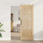 Sliding Door Manual Natural and white 78 x 211 cm 3333556