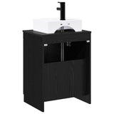 Bathroom Furniture Set Black Oak Engineered Wood 3404251