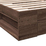 Bed Frame with Drawer without Mattress Brown Oak 90x190 cm Single 3280789
