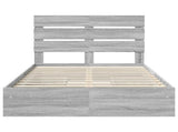 Storage Bed Grey Sonoma 135 x 190 cm Engineered Wood 3411907
