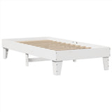 Bed Frame without Mattress White 90x200 cm Solid Wood Pine 855365