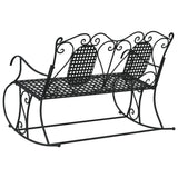 Rocking Bench Black Steel Standard Rocking Bench Rectangular 318829