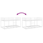 Bunk Bed without Mattress White 80x200 cm Steel 4019882