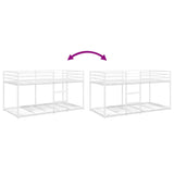 Bunk Bed without Mattress White 80x200 cm Steel 4019882