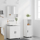 Bathroom Furniture Set 3 pcs White Engineered wood & Metal 3392943