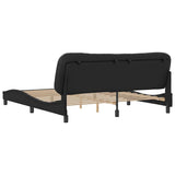 Bed Frame without Mattress "Hvar" Black 180x200 cm Super King Faux Leather 3208052