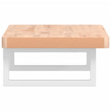 Basin Shelf Wall Mounted Steel and Solid Wood Beech 3302360