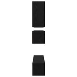 TV Cabinet Set 8 pcs Black Oak Engineered Wood 3393334