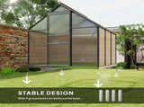190 x 190cm Walk-In Polycarbonate Greenhouse T3398P377632