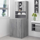 Washing Machine Cabinet Grey Sonoma Engineered Wood 3120183