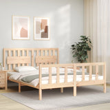 Bed Frame without Mattress King Size Solid Wood Pine 3192431