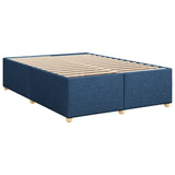 Box Spring Bed with Mattress Blue 140x200 cm Fabric 3285386