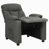 Recliner Chair Dark Grey Fabric 339083
