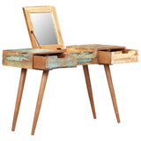 Dressing Table with Mirror 112x45x76 cm Solid Reclaimed Wood 323591