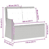 Garden Bench Beige Poly Rattan 3394452