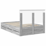 Bed Frame with Drawer Grey Sonoma 120 x 200 cm Engineer Wood 3409487