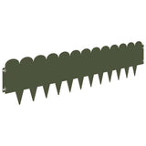 Lawn Edging 20 pcs 103 x 25 cm Steel Olive Green 8008703