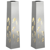 Solar LED Pathway Light 2 pcs Silver Galvanized Steel 879763