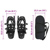 3 in 1 Snowshoes Black 53.5 x 21 cm Aluminum and HDPE 42021420